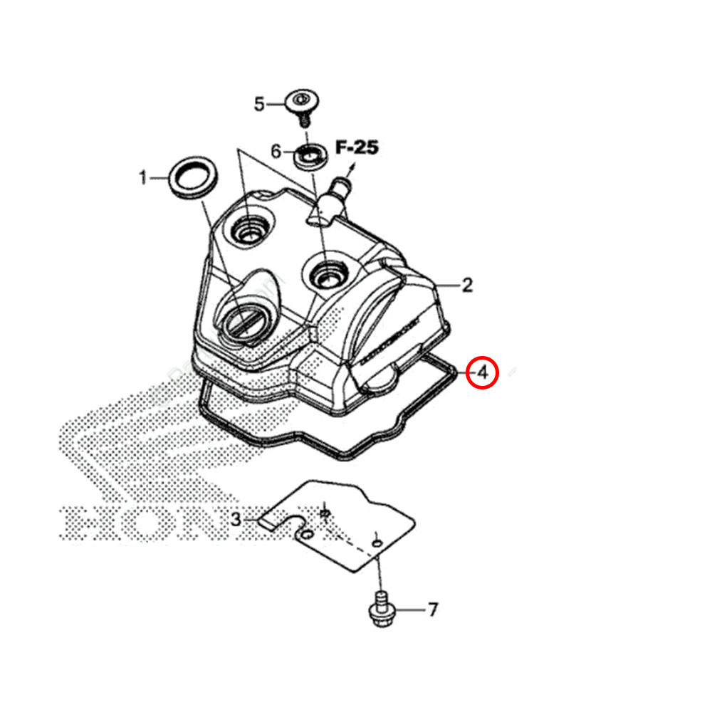 Junta da Tampa da Válvula Original Honda CRF 450 19/20 CRF 450X/RX 19
