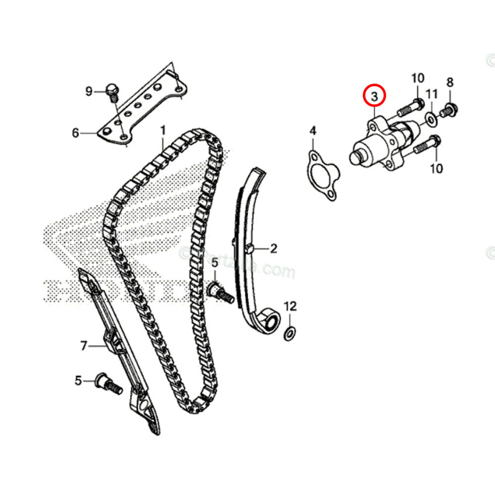 Esticador da Corrente de Comando Original Honda para CRF 250 18/20 CRF 250RX 19