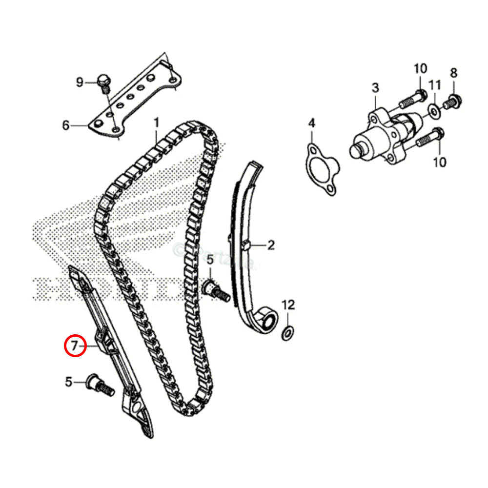 Guia da Corrente de Comando Original Honda para CRF 250 18/20 CRF 250RX 19