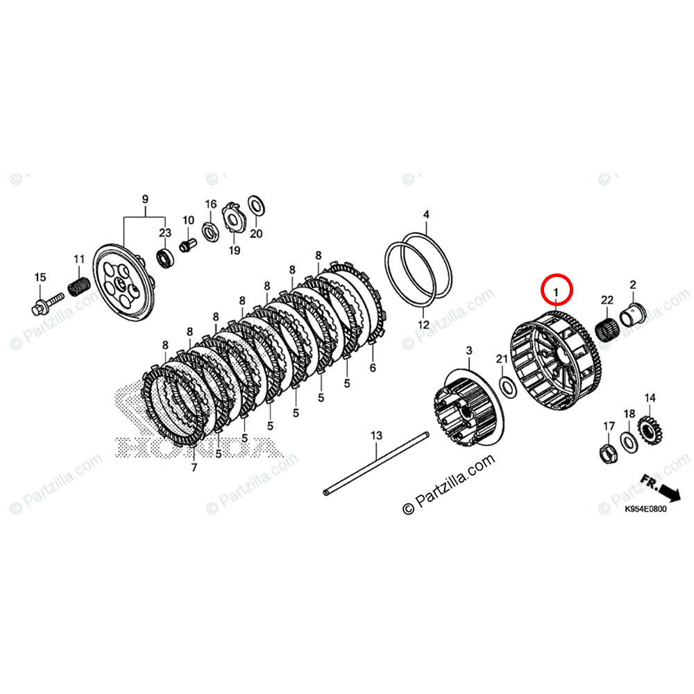 Campana de Embreagem Original Honda para CRF 250 18/20 CRF 250RX 19