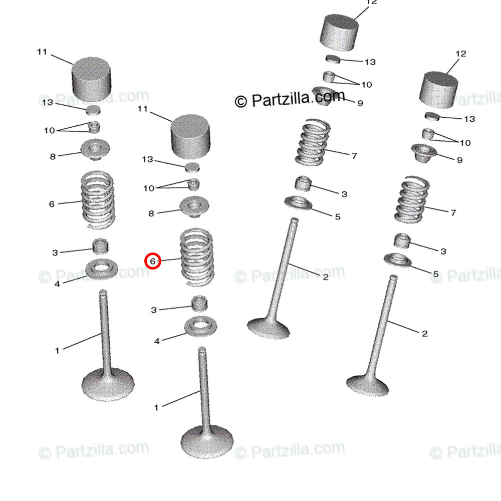 Mola da Válvula de Admissão Original Yamaha para YZF 450 18/20 YZ 450FX 19/20 WRF 450 19/20
