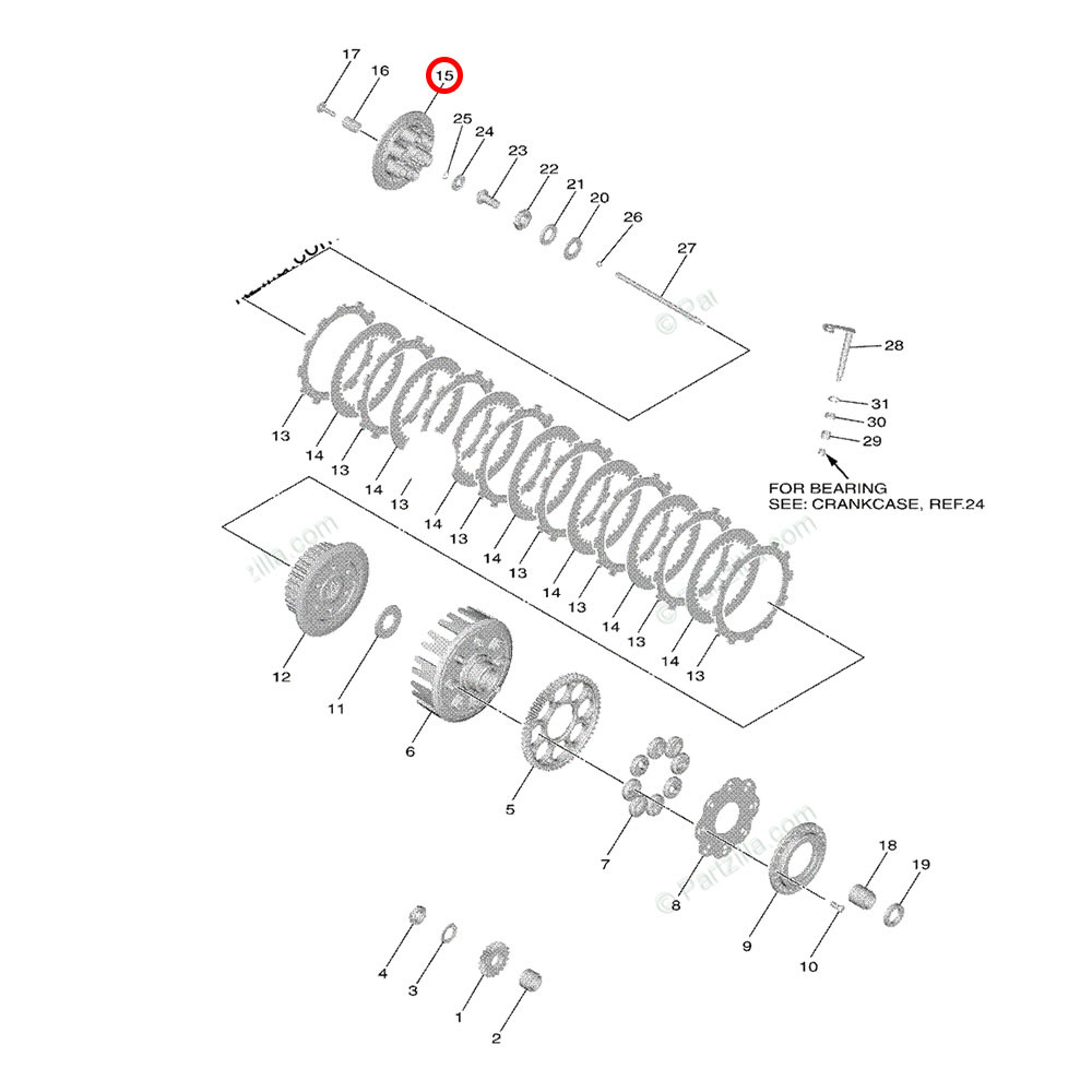Plato de Embreagem Original Yamaha para YZF 250 19