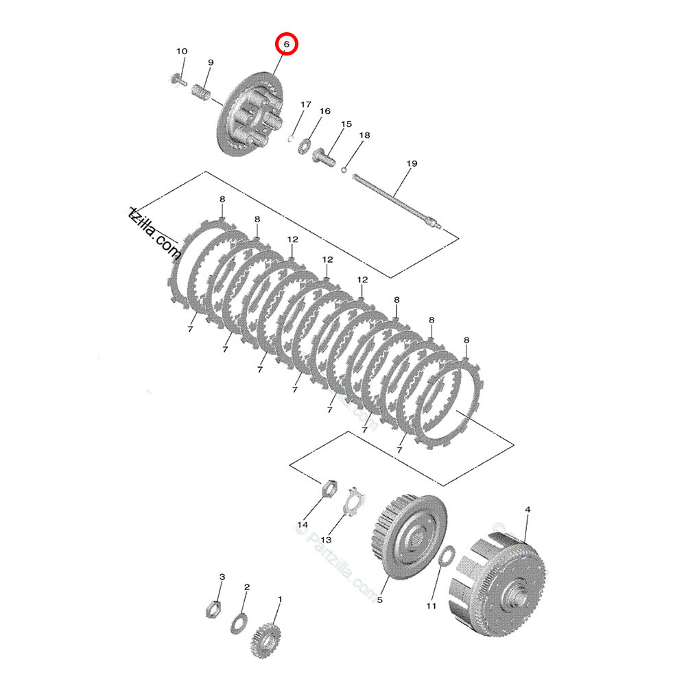 Plato de Embreagem Original Yamaha YZF 450 18/19 YZ 450FX 19