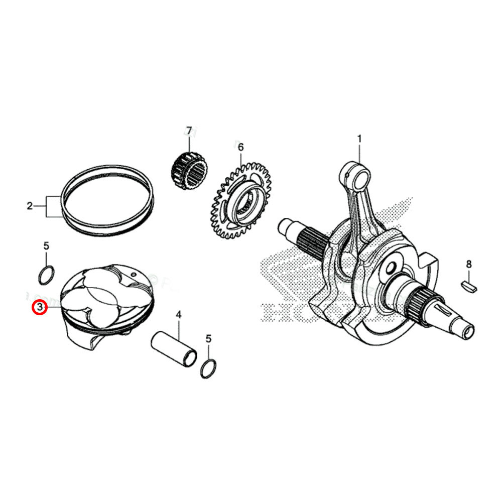 Pistão Original Honda CRF 250 18/19 CRF 250RX 19