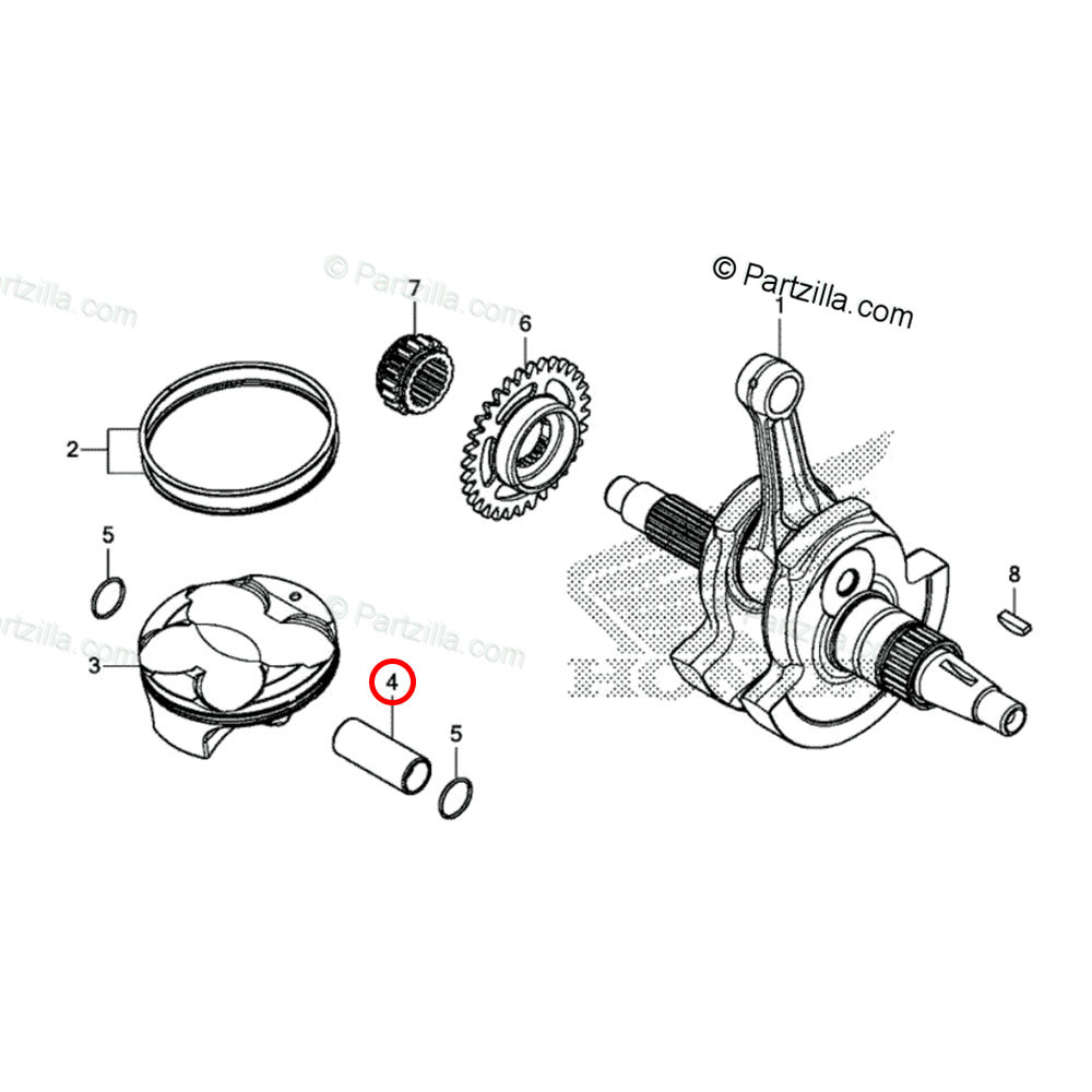 Pino de Pistão Original Honda para CRF 250 19 CRF 250RX 19