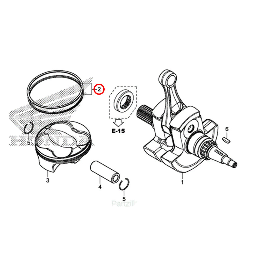 Anel do Pistão Original para CRF 450 19/20 CRF 450RX 19