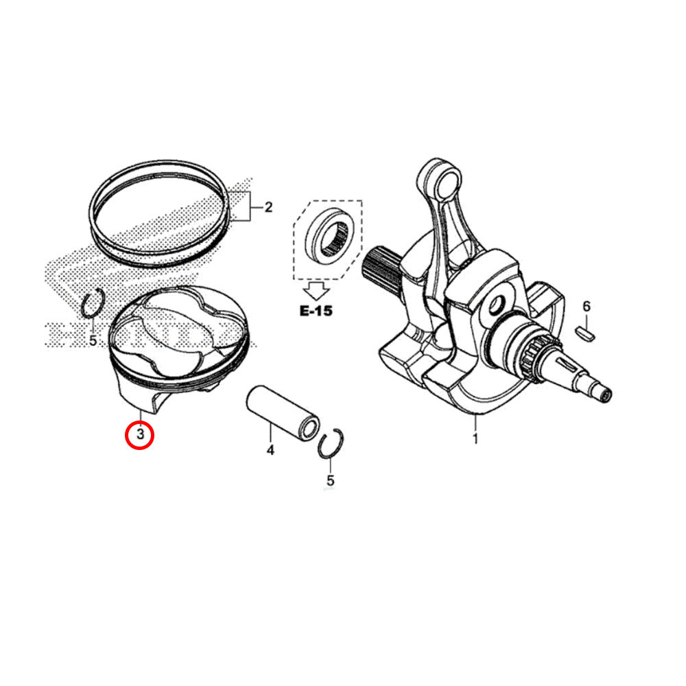 Pistão Original Honda para CRF 450R 19/21 CRF 450RX 19/21