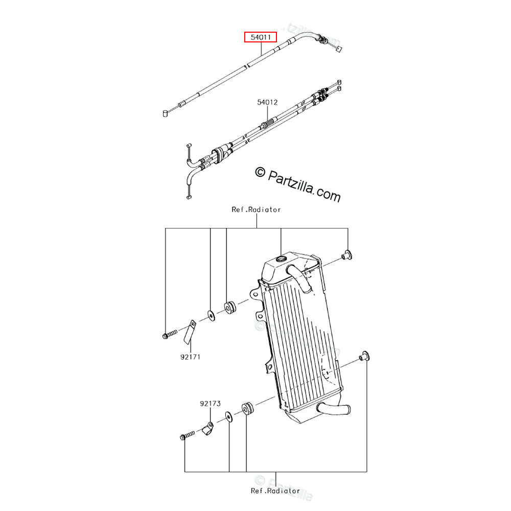 Cabo de Embreagem Original Kawasaki para KXF 450 17/18