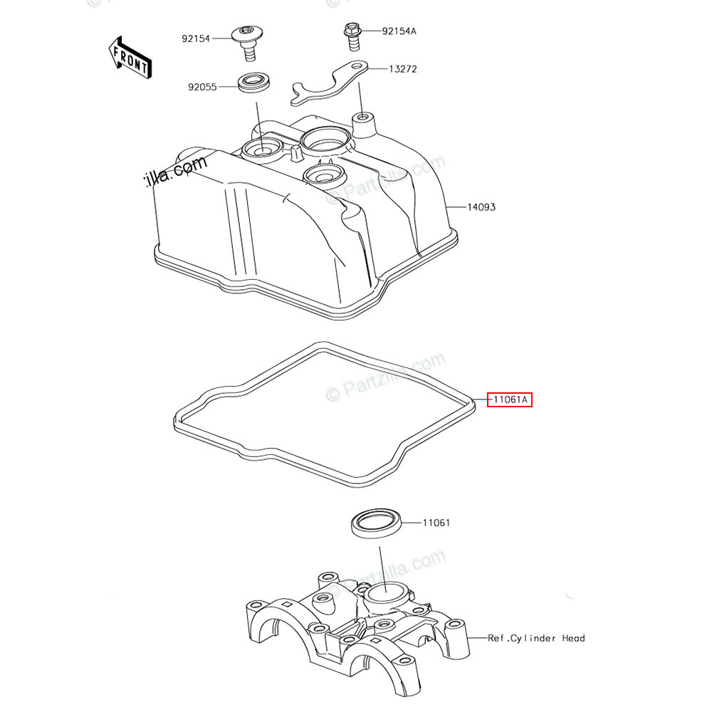 Junta da Tampa de Válvula Original Kawasaki para KXF 450 19