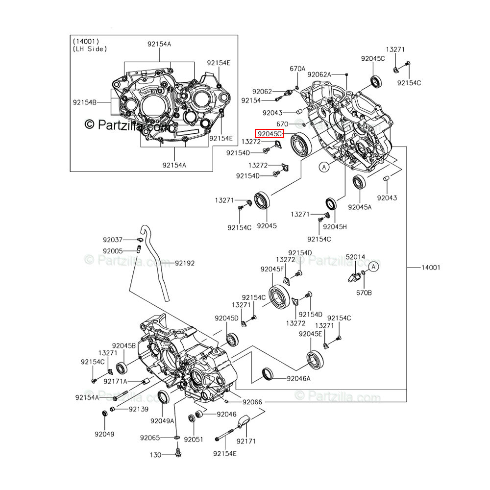 Rolamento do Virabrequim Original Kawasaki para KXF 450 16/19 (Direito) 32x72x19