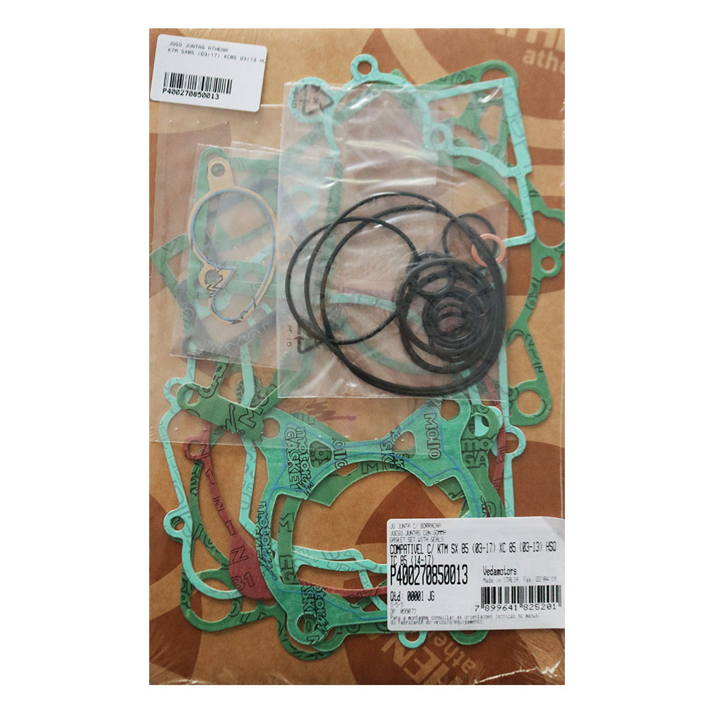 Jogo de Juntas para SX 85 03/17 XC85 03/13 Husqvarna TC 85 14/17 (C / Borracha) - Athena