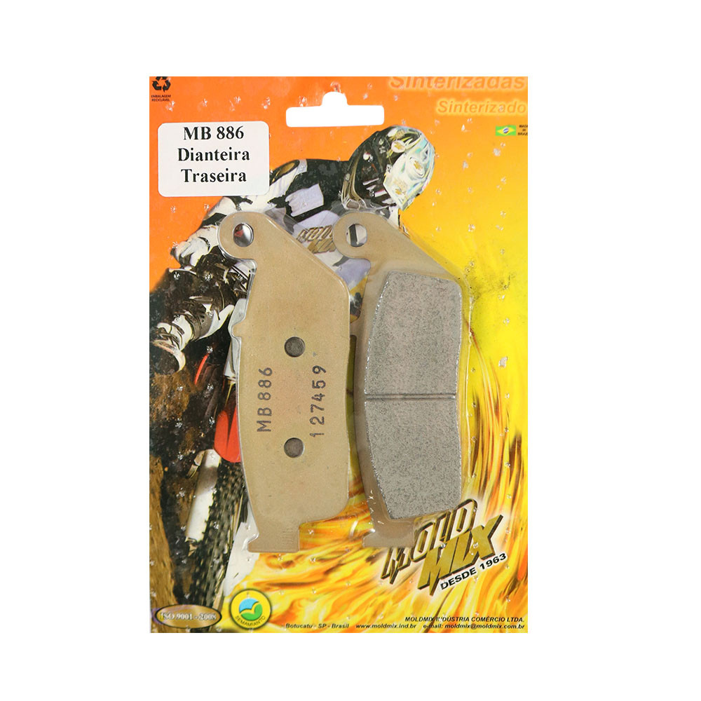 Pastilha de Freio Dianteira para Triumph Tiger 800 XC/XCA/XCR/XRT/XRX 11/17 Tiger 800 XR 18/19 Honda CBR250 17/18 CBR300 14/19 CB500F/X 13/19 NC700/750 12/19 Hornet CBF1000 06/14 - Moldmix