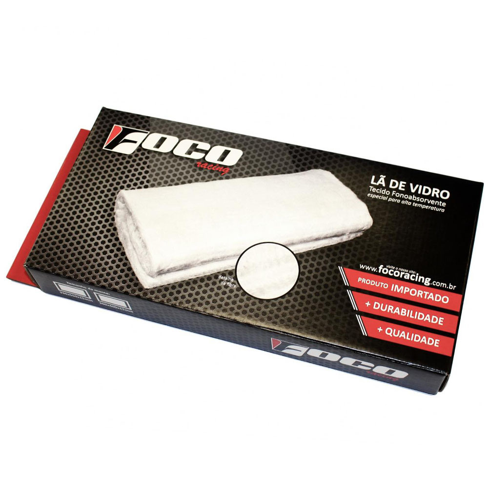 Lã De Vidro Para Escape Foco Racing 55X33X1,5cm