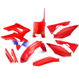 Kit Plástico Cycra Vermelho Para Honda CRF 250R 18/21 CRF 450R 17/20 Com Number Plate Frontal e Protetor de Bengala – Tecnologia Powerflow