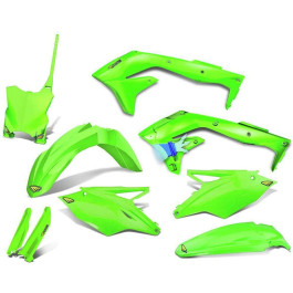 Kit Plástico Cycra Verde Kawasaki KXF 250 17/20 Com Number Plate Frontal e Protetor de Bengala – Tecnologia Powerflow 