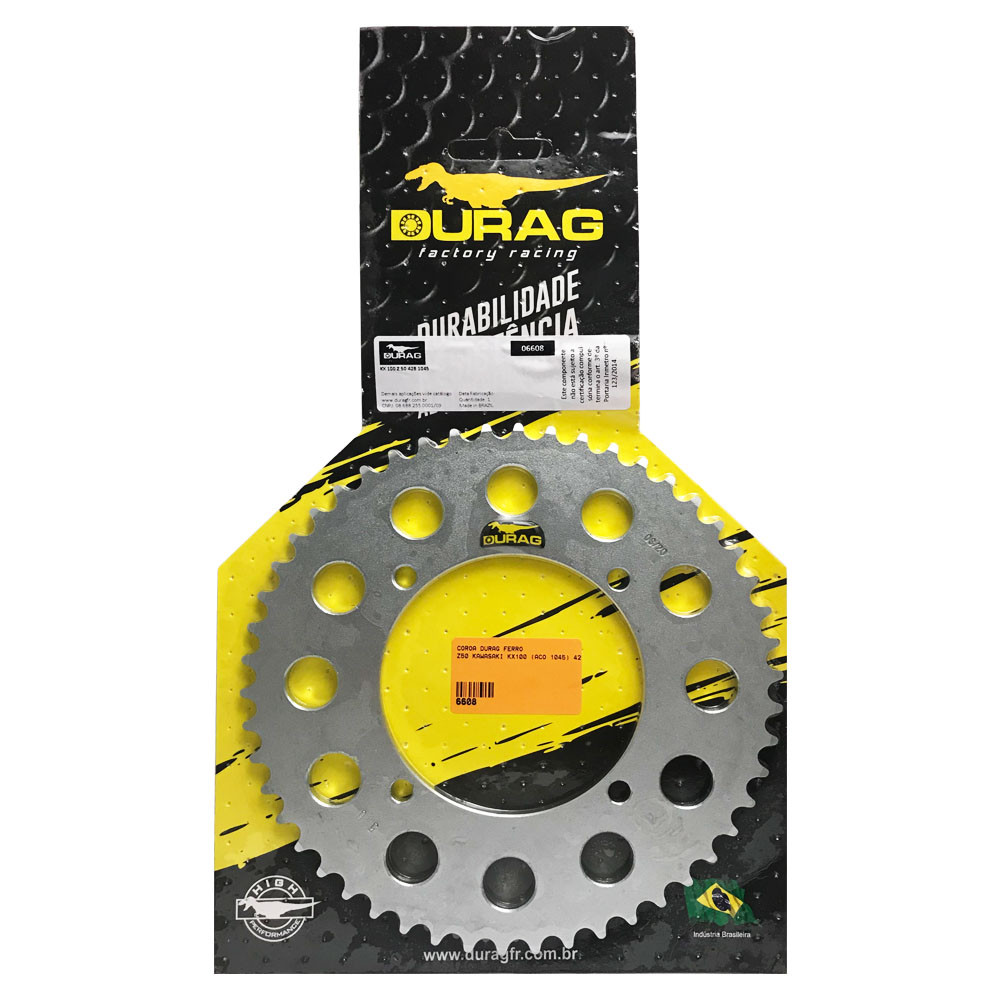 Coroa De Ferro Kawasaki KX 100 (Passo 428) Tamanho Z50 - Durag