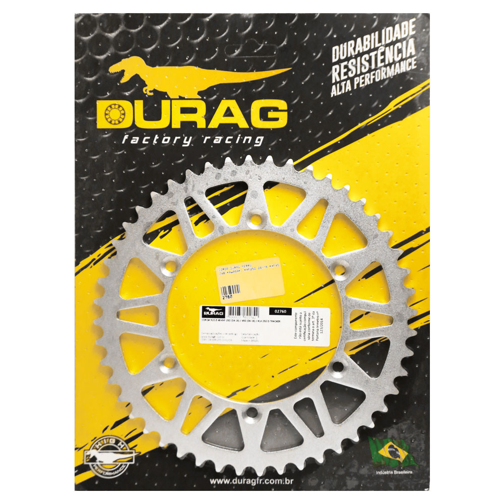 Coroa De Ferro Kawasaki KXF 250 04/16 KXF 450 06/16 KLX 250 D-Tracker 09/17 Tamanho Z48 - Durag