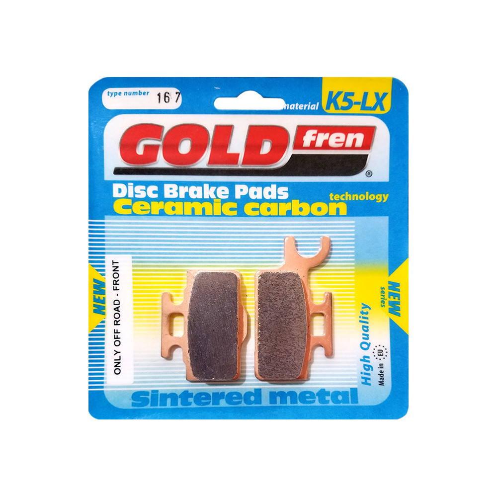 Pastilha De Freio Dianteira para Kawasaki KX 65 00/19 / RM 65 03/05 - 167 K5 LX - Goldfren