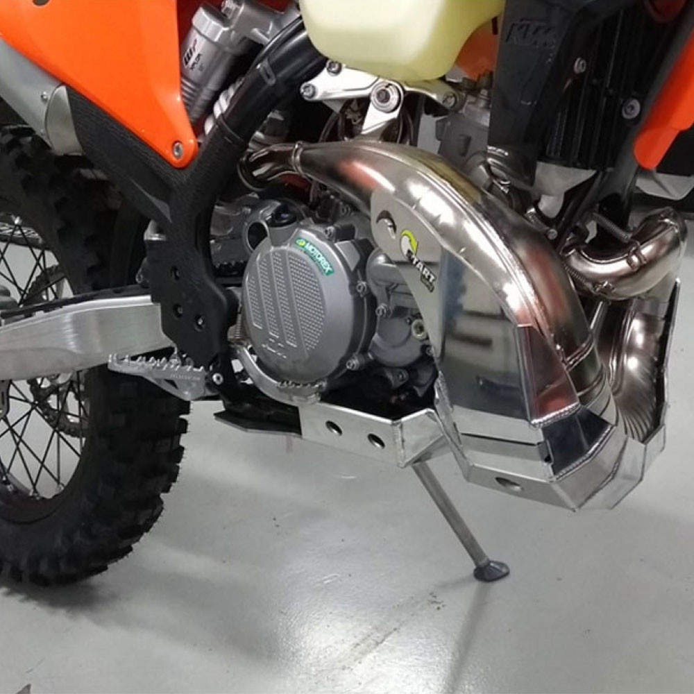 Protetor De Motor e Escape KTM EXC 300 2T 20/21 Alumínio Premium 4mm - Start