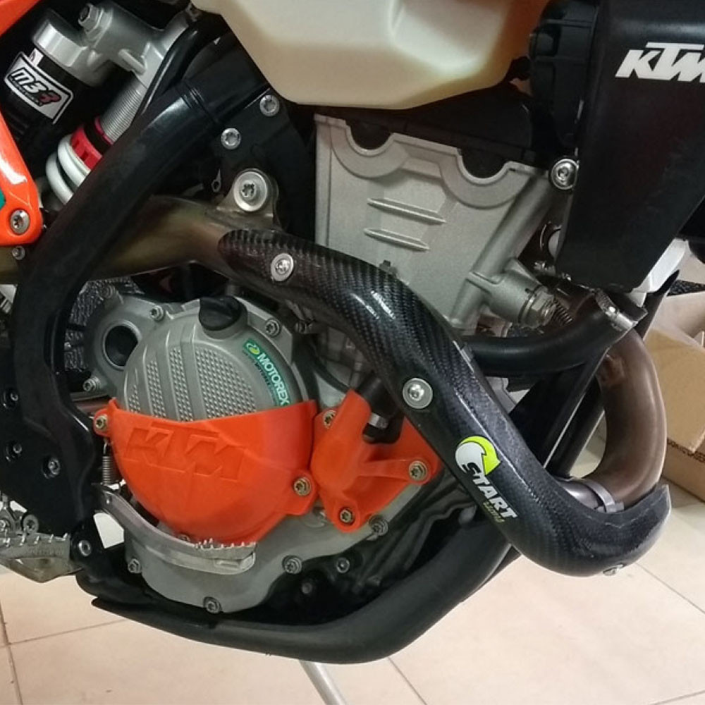 Protetor De Escape KTM EXC-F / XCF / XCF-W 350 4T 17/19 (Composto por fibra de vidro) - Start