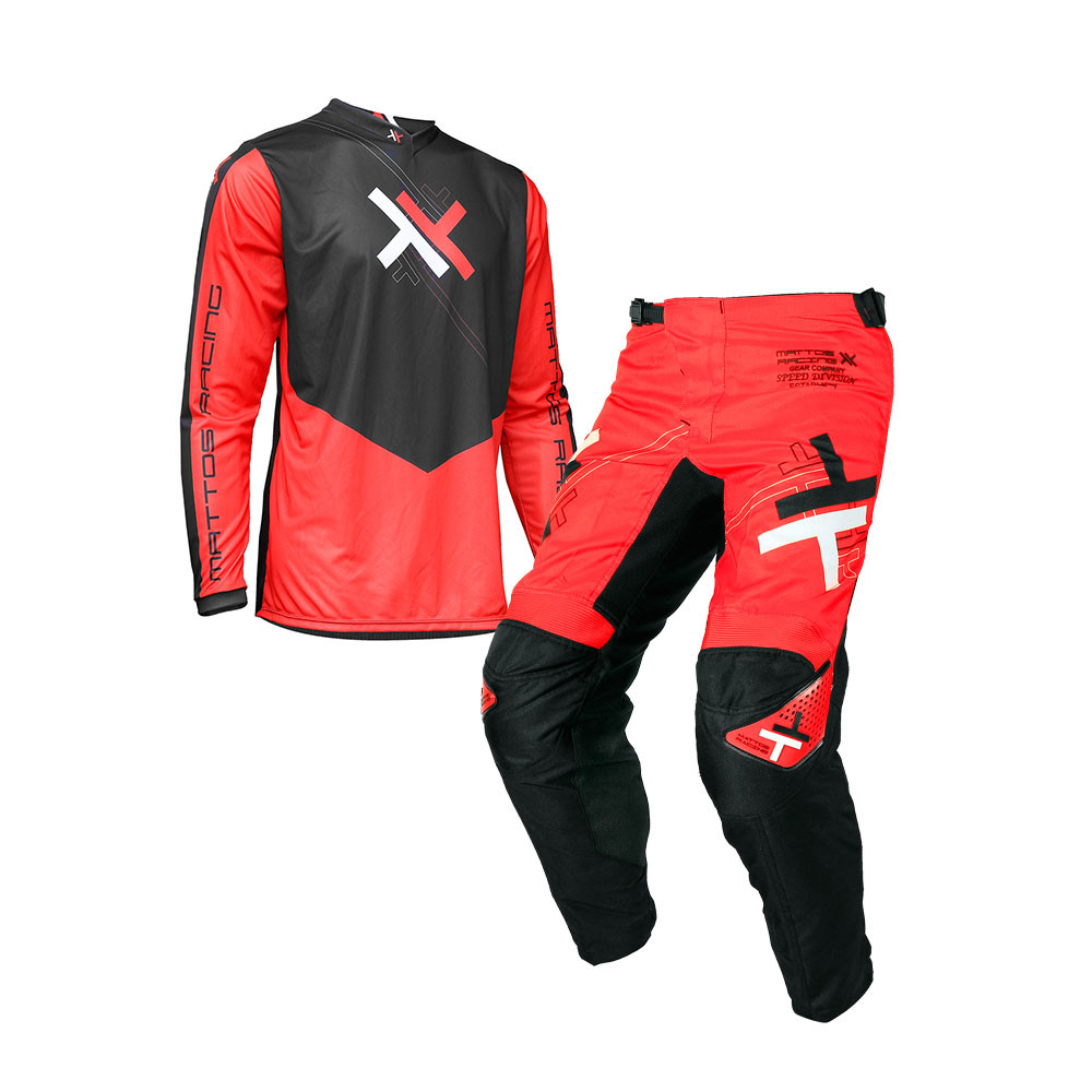 Conjunto Calça + Camisa Mattos Racing Atomic Vermelho