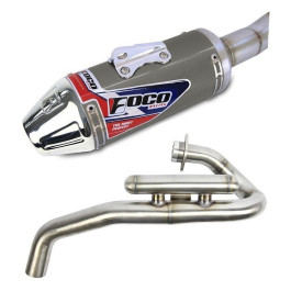 Ponteira + Curva para Honda CRF 250F - Foco Racing (Cor Titânio)