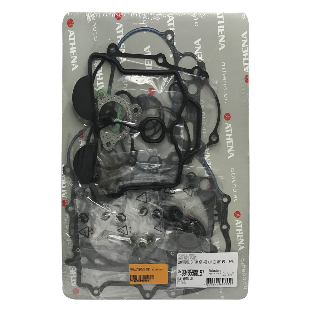 Jogo de Juntas para Yamaha YZF 450 18/19 / WRF 450 19/20 - Completo com Borracha e Retentores - Athena
