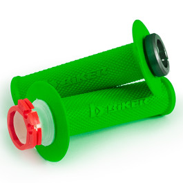 Manopla Biker Lock On para Yamaha YZF 250 01/11 / YZF 450 98/13 + 16/17 / WRF 250 01/14 / WRF 450 98/15 / WR 250 R/X 07/- / Kawasaki KXF 250 04/20 / KXF 450 06/20 / KLX 450 / Suzuki RMZ 250 04/06 / RMZ 450 - Com Tubo de Acelerador - Par