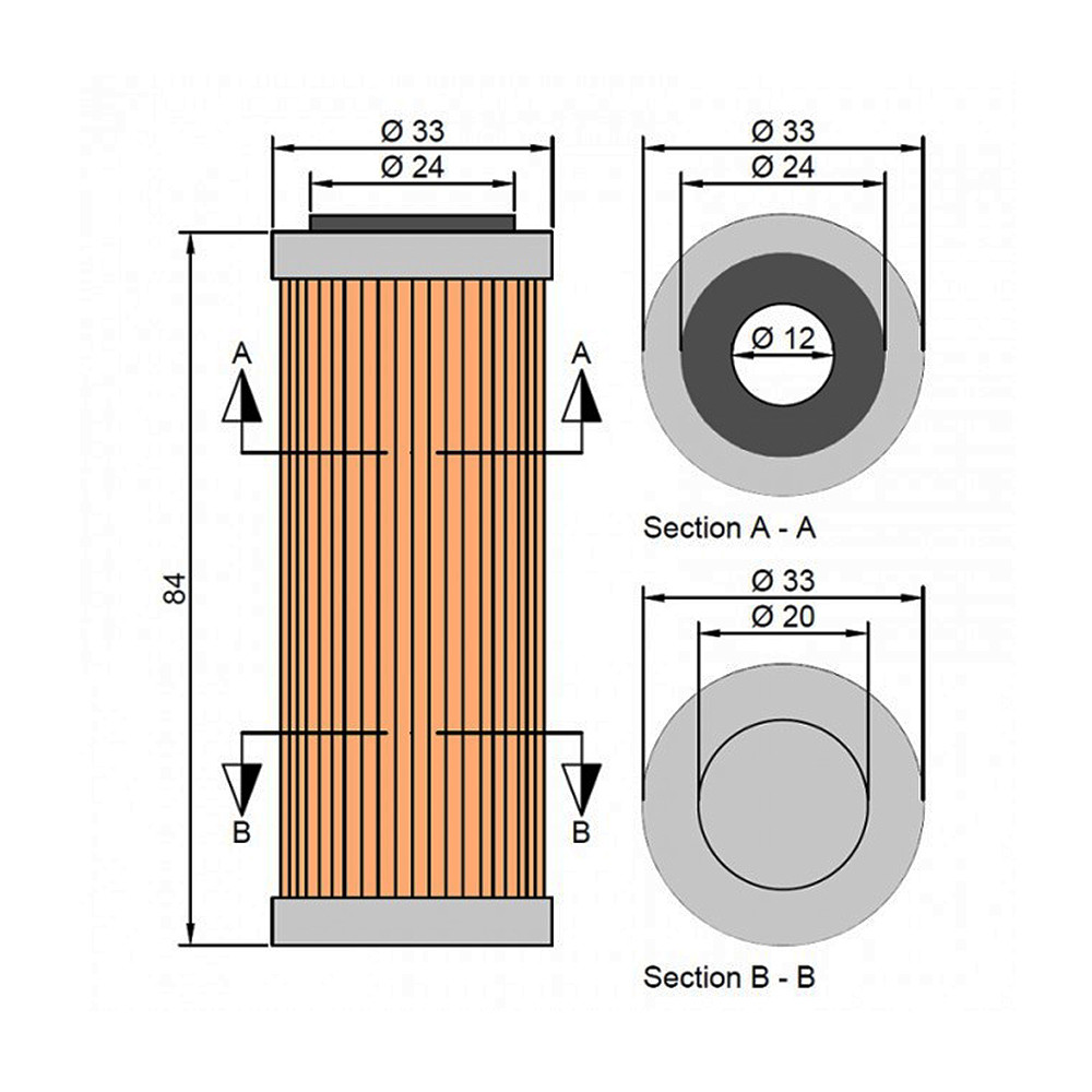 Filtro de Óleo para KTM SXF /XCF 250 13/21 / EXCF /XCFW 250 14/21 / SXF /XCF /EXCF /XCFW 350 12/21 / SXF 450 07/12 e 16/21 / XCW /XCF /EXC 450 08/11 e 17/21 Husqvarna FC /FE 250 /350 14/21 + Aplicação - Twin Air