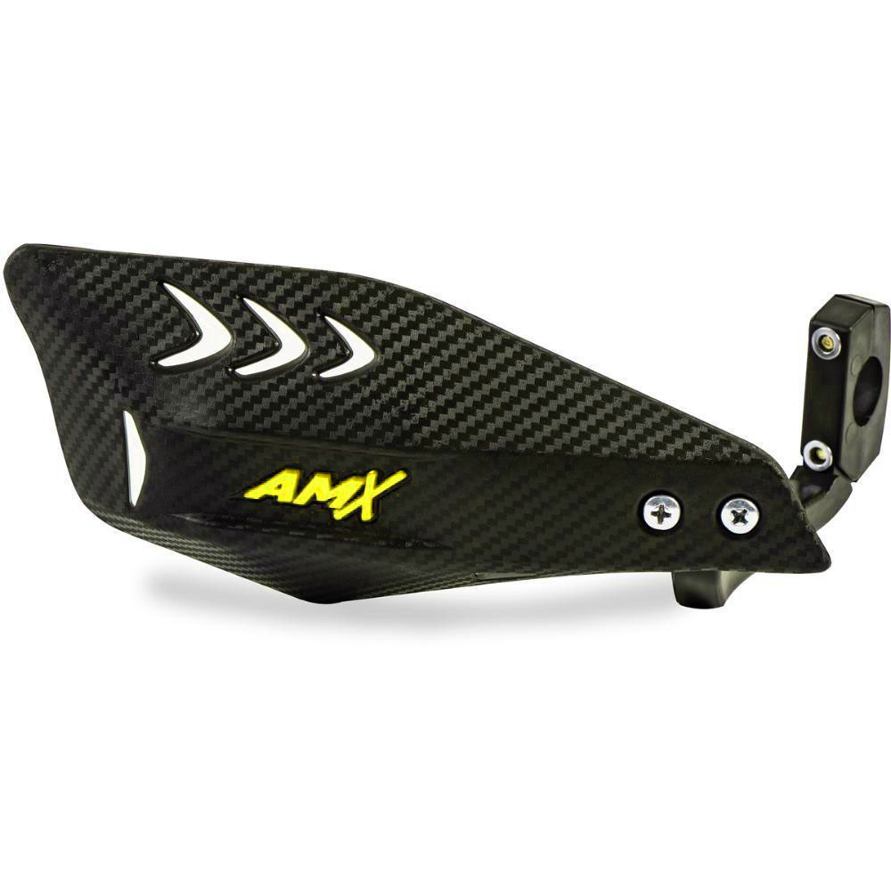 Protetor de Mão Amx Modelo Wing Carbon Preto Amarelo