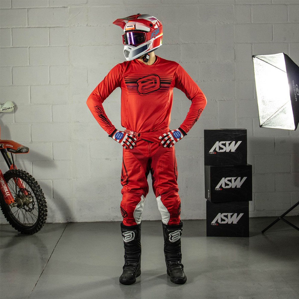 Kit Calça + Camisa Asw Podium Radar 22 Vermelho