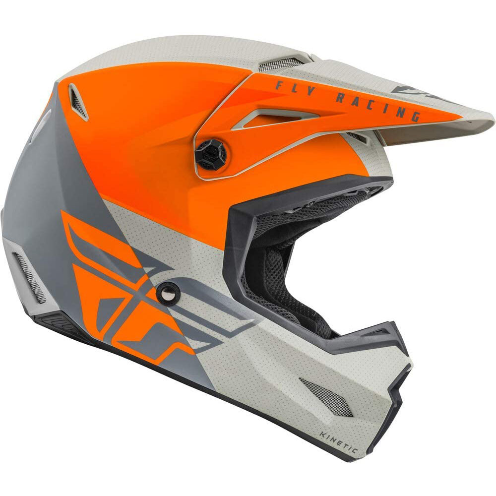 Capacete Fly Kinetic Straight Edge Laranja
