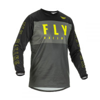 Camisa Fly F-16 22 Cinza/Amarelo Flúor