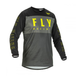Camisa Fly F-16 22 Cinza/Amarelo Flúor