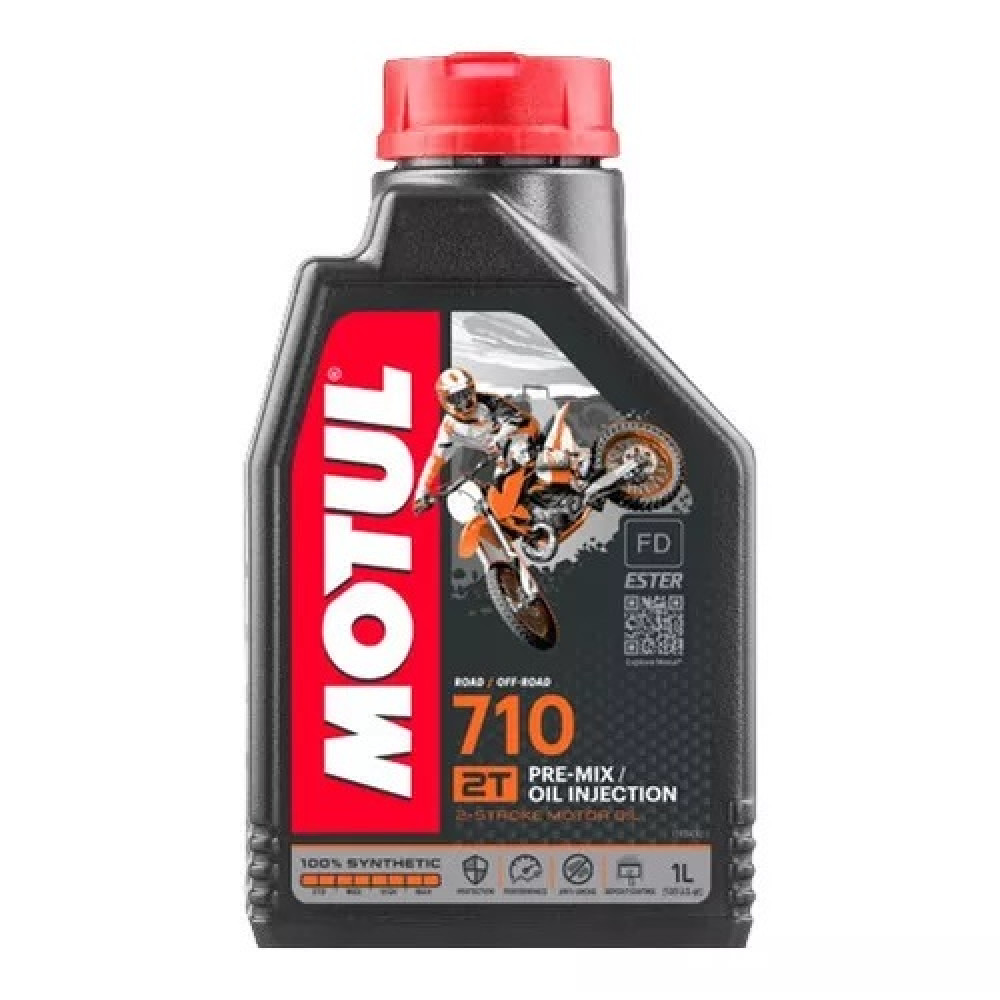 Óleo Motul 710 ROAD / OFF Road 2T Pre Mix OilInjection 1 Litro - Adequado para sistemas com injetor de Óleo
