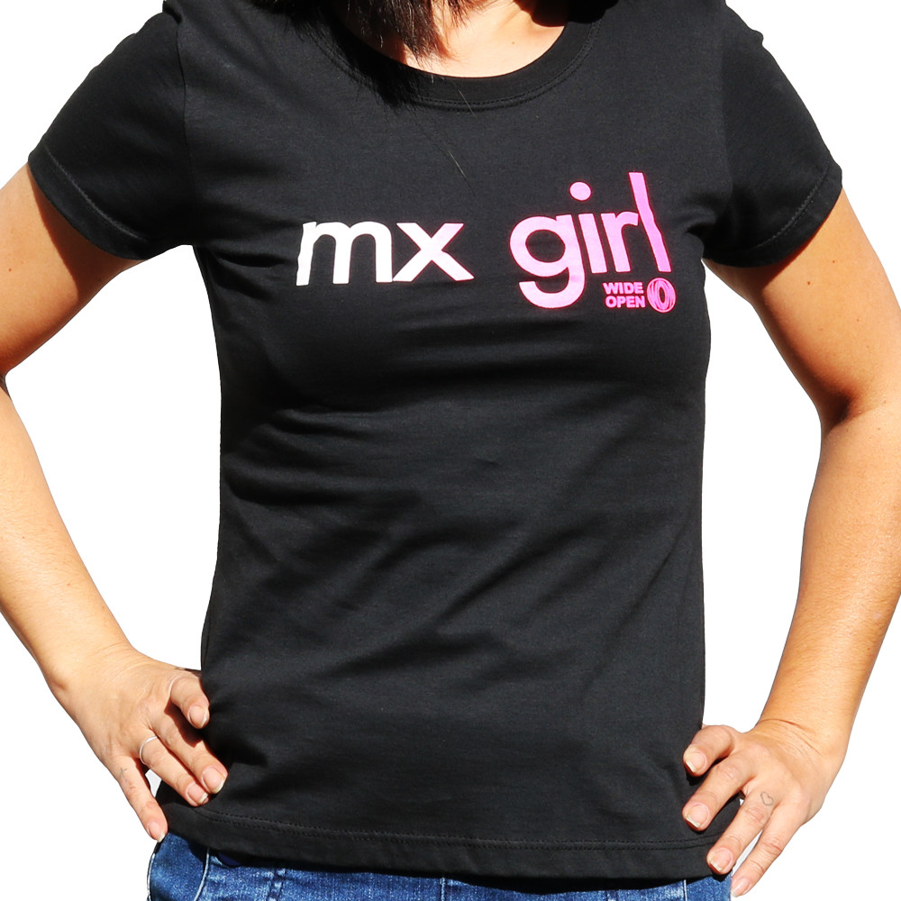 Camiseta Wide Open Feminina MX Girl - Preto