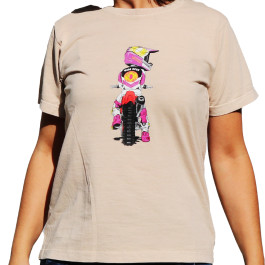 Camiseta Wide Open Infantil Pilot Rosa - Areia