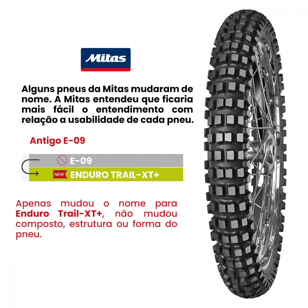 PNEU DIANTEIRO MITAS  120/70 B19 Enduro Trail-XT+ (E-09) 60T TL/TT