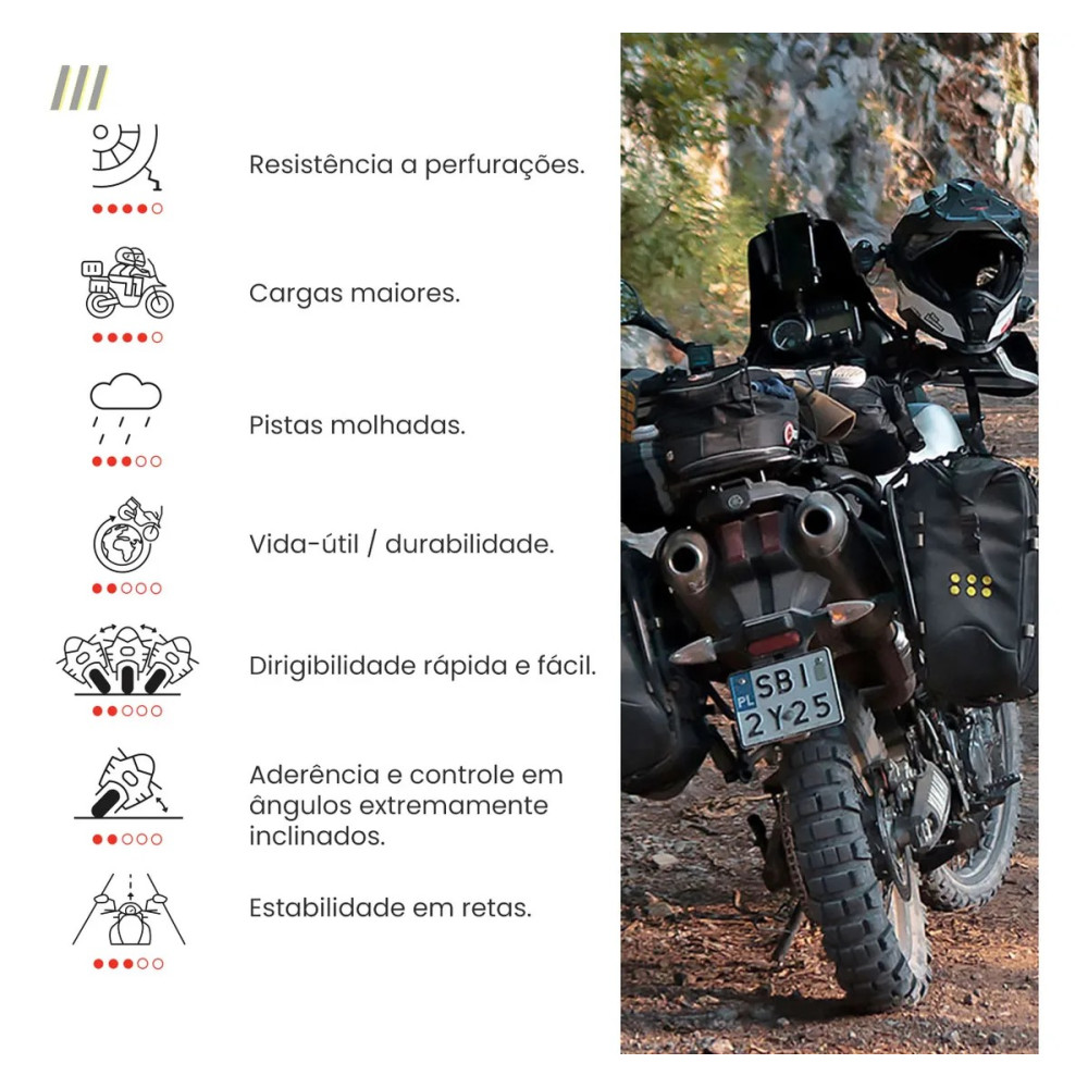 PNEU DIANTEIRO MITAS 120/70-19 ENDURO TRAIL XT +E-09  60T DAKAR