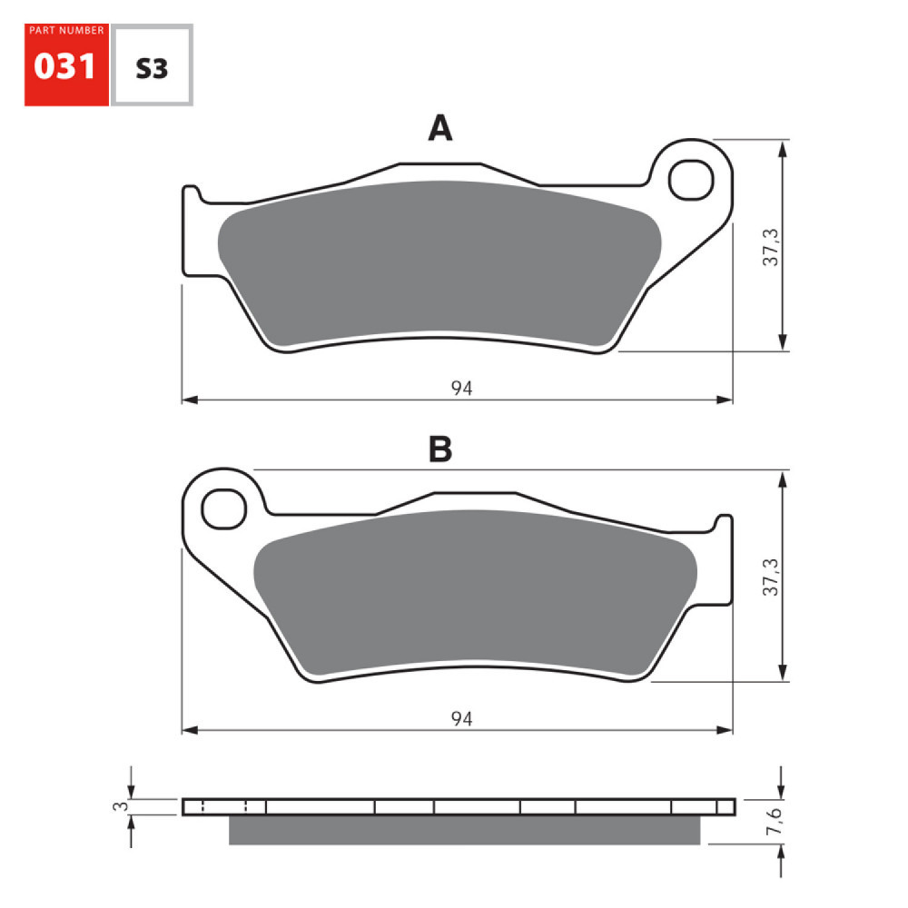 PASTILHA FREIO GOLDFREN DUCATI/GASGAS/HUSABER/JUSQVARNA/KTM/SHERCO/TM/YAMAHA/TERERE 660