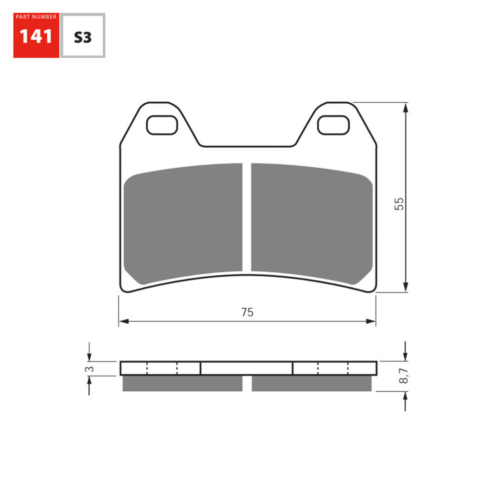 PASTILHA FREIO GOLFREN BMW F800GT/R/S KTM 690/1190 ADV./1290 SUPER ADV. MV AGUSTA F3 675/BRUTALE/800/920/989/990/1090/ DUCATI MONSTER 696/796/HYPER. M 796 MULTISTRADA (D)