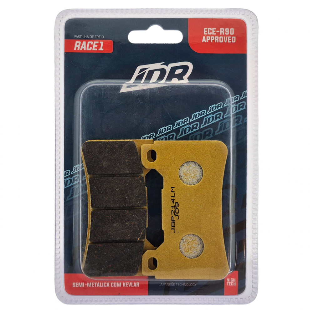 PASTILHA FREIO JDR RACE 1 HONDA CBR600 RR 09/16 VFR800 14/18 CB1000R (sem ABS) 09/15 CBR1000 RR FIREBLADE 04/16 (D)