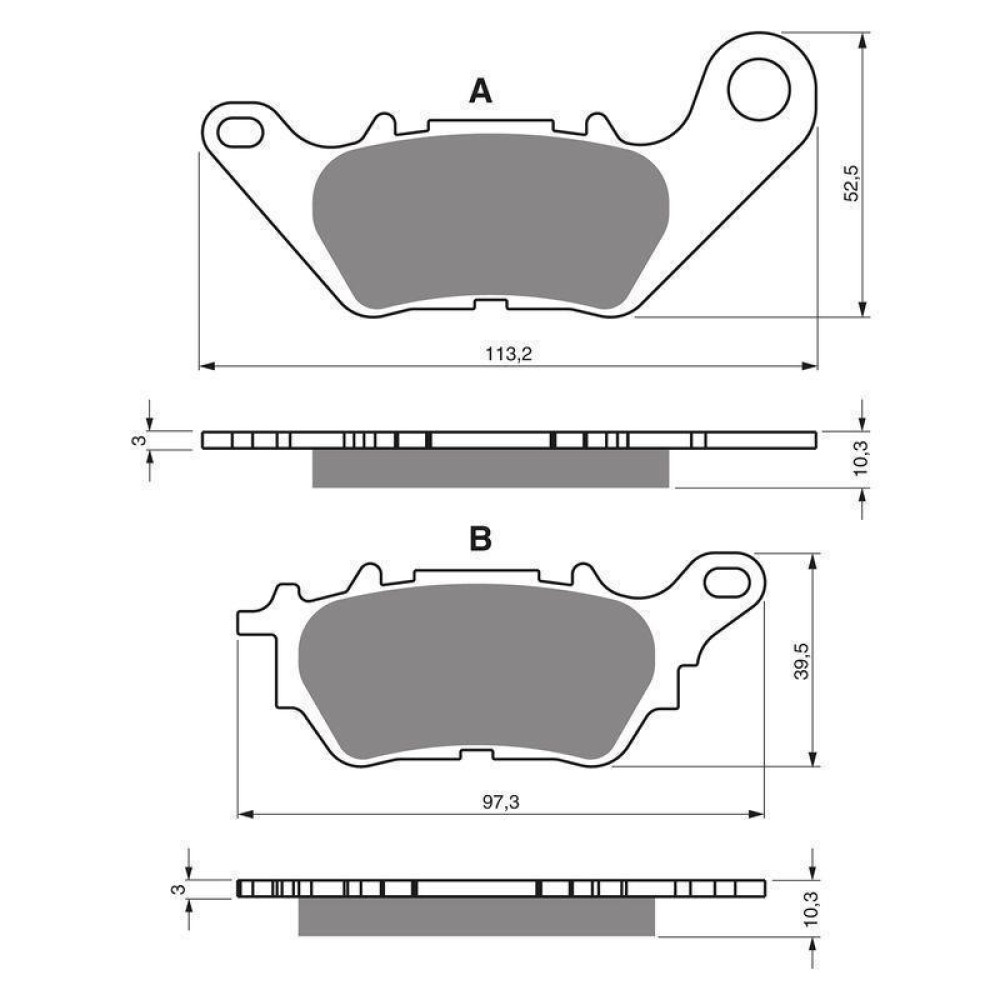 Pastilha De Freio Traseira Goldfren Modelo S3 Para Yamaha 120 250 300 X-Max MT-03 YZF 300 R3 370 S3