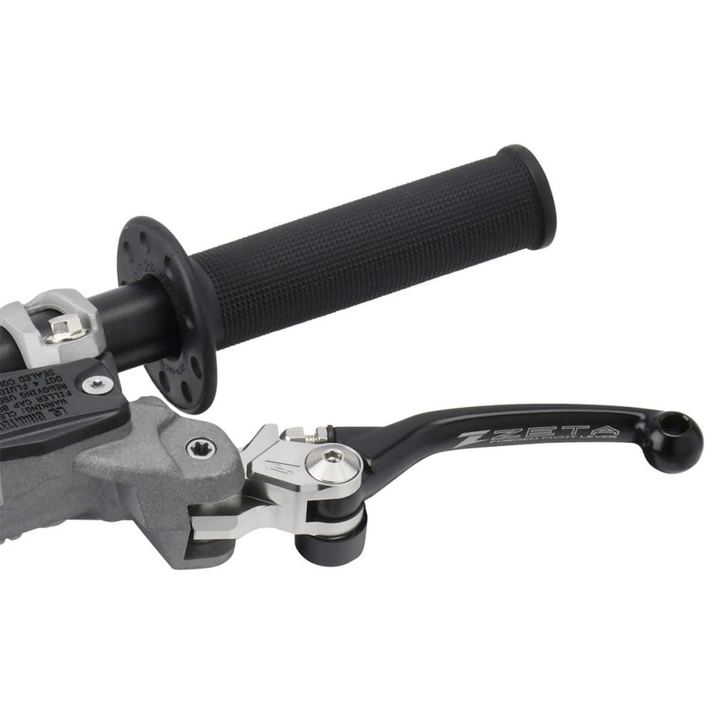 Par de Manetes Zeta Pivot FP 3 Finger GasGas MC125/250 (24/25) MC250F/350F/450F (24/25) EC250/300 (21/25) EC250F/350F (21/25) EC450F (24/25) Husqvarna TE150i/250i/300i (22/25) FE250/350/450 (22/25) Preto