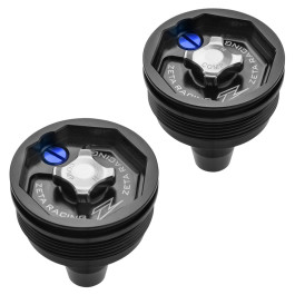 Tampa Superior Da Suspensão Dianteira Zeta Com Ajuste De Amortecimento e Sangrador Integrados Modelo Kayaba AOS Para Kawasaki KX250F KX250X KLX450 Yamaha YZ YZF YZFX WRF Suzuki RMZ GasGas EC Sherco SE SEF Preto