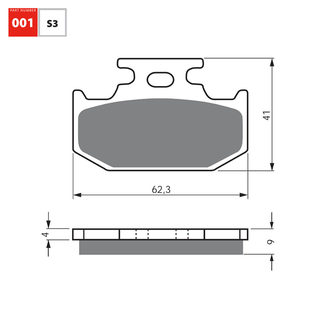 Pastilha De Freio Traseira Goldfren Modelo S3 Para Kawasaki KDX Suzuki DR Yamaha XTZ 001S3