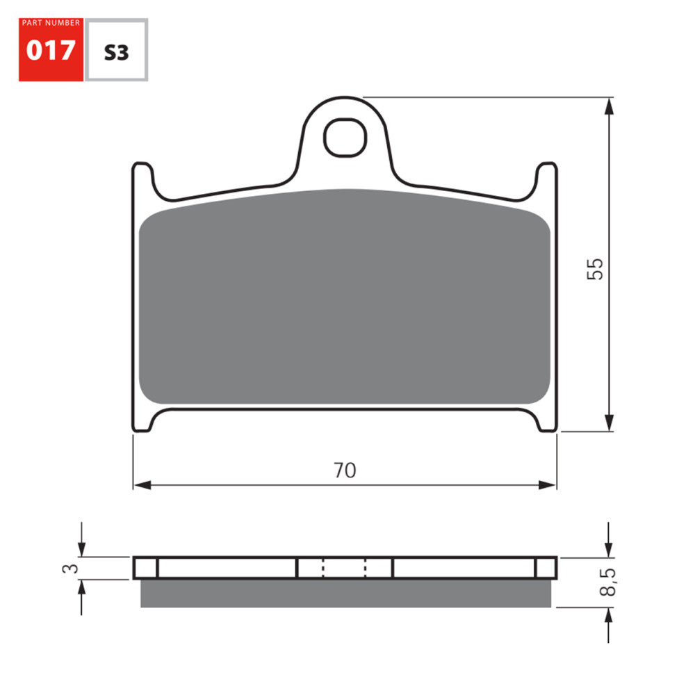 Pastilha De Freio Dianteiro Goldfren Modelo S3 Para Triumph Tiger 1200 Explorer Triumph Tiger 1200 Explorer XC 017S3