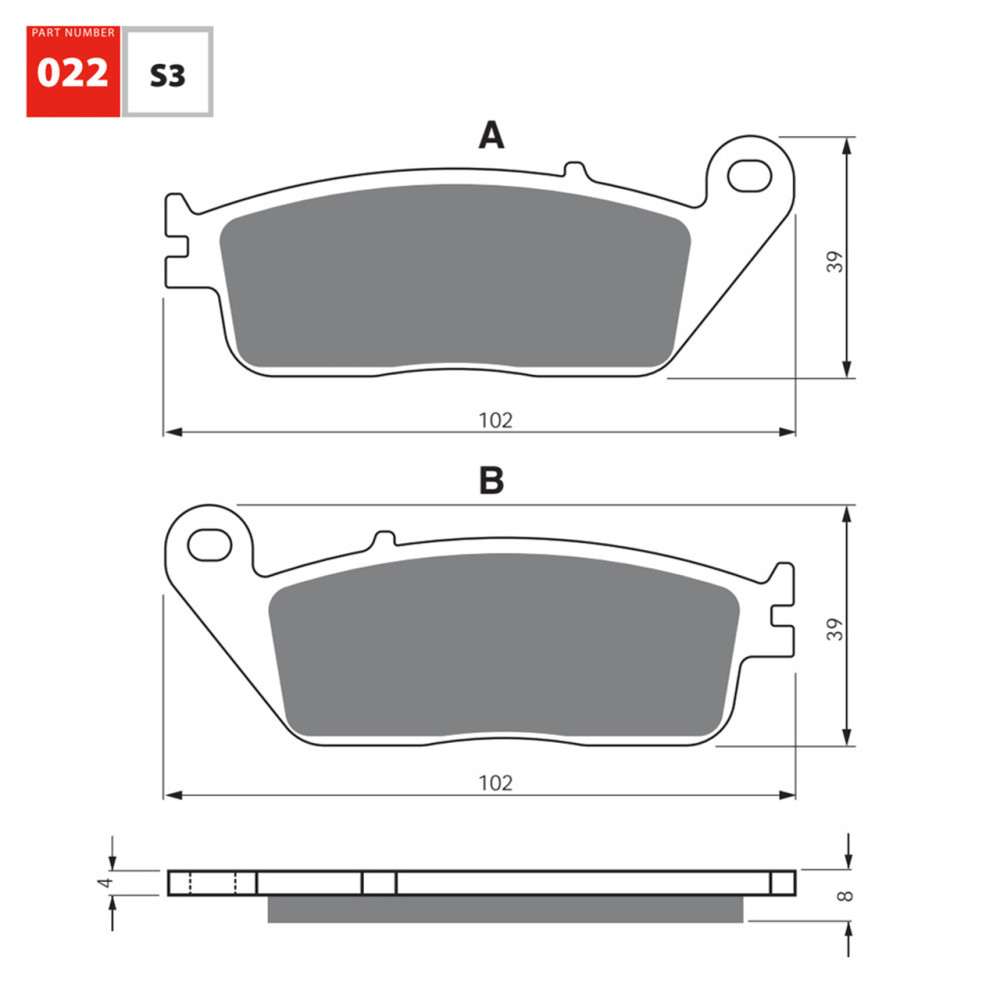 Pastilha De Freio Traseira Goldfren Modelo S3 Para BMW 650 Honda CB CBR Kawasaki KLE 650 Z650 Triumph 900 Bonneville 1200 022S3