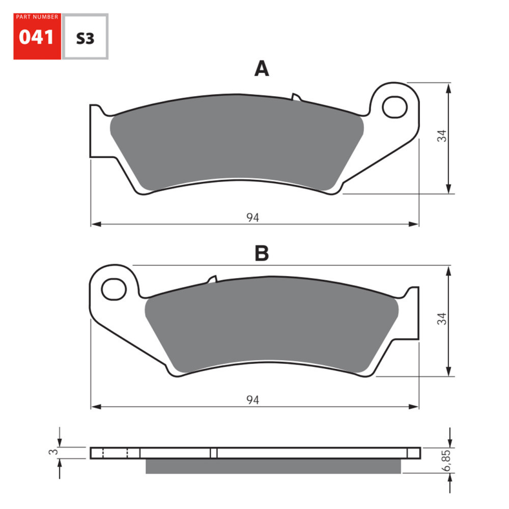 Pastilha De Freio Dianteira Goldfren Modelo S3 Para Beta RR 125 250 300 Gas Gas MX 250 EC 300 Honda CRF Kawasaki Suzuki Yamaha 041S3