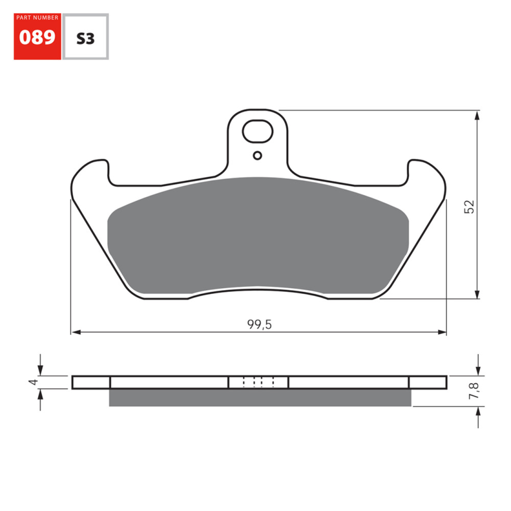 Pastilha De Freio Dianteira/Traseira Goldfren Modelo S3 Para Aprilia 125 600 Cagiva 125 350 600 089S3